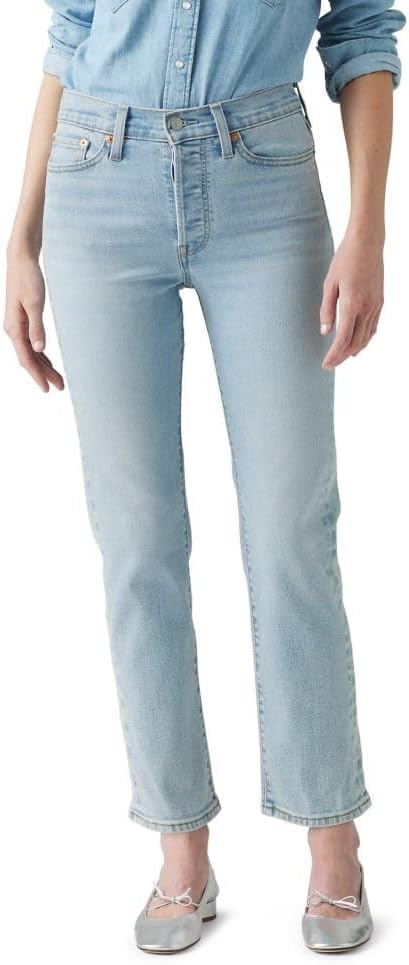 Classic High-Waisted Straight-Leg Jeans