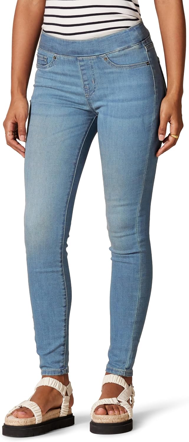 Mid-Rise Skinny Jeans With Pockets