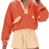 Womens Workout Sets Short Athletic Set Activewear 2 Piece Outfits Pullover Sweatshirt and Shorts